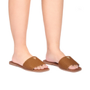 Sandália Rasteira Feminino Flat Chinelo Brilho Juta Olzzy Confortável