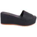 Tamanco Feminino Plataforma Sandália Flatform Detalhe Dourado Chinelo Confortável Original Olzzy