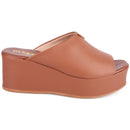 Tamanco Feminino Anabela Flatform Plataforma Detalhe Dourado Confortável Original Olzzy
