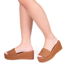 Tamanco Feminino Plataforma Sandália Flatform Detalhe Dourado Chinelo Confortável Original Olzzy