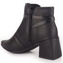 Bota Feminina Bico Fino Olzzy Cano Curto Confortável Moda Casual Atual Original Promoção