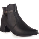 Bota Feminina Bico Fino Olzzy Cano Curto Confortável Moda Casual Atual Original Promoção