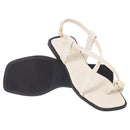 Sandália Feminina Rasteirinha Detalhe Dourado ABS com Tiras Cruzadas Leve Verão Original Olzzy