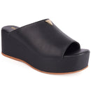 Tamanco Feminino Anabela Flatform Plataforma Detalhe Dourado Confortável Original Olzzy