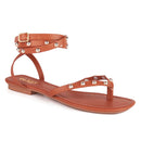 Sandália Feminina Flat Rasteira De Dedo Brilho Moda Verão