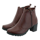 Bota Feminina Coturno Cano Curto Salto Medio Grosso Olzzy