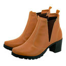 Bota Feminina Coturno Cano Curto Salto Medio Grosso Olzzy