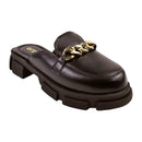 Mule Mocassim Feminino Sapato Tratorado Delicado Corrente Confortável Leve Promoção Original Olzzy