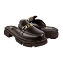 Mule Mocassim Feminino Sapato Tratorado Delicado Corrente Confortável Leve Promoção Original Olzzy