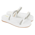 Sandália Birken Flat Chinelo Slide Flatform Feminino Brilho Strass Estilo Moda Conforto