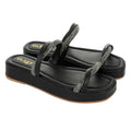 Sandália Birken Flat Chinelo Slide Flatform Feminino Brilho Strass Estilo Moda Conforto