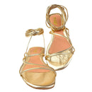 Sandália Feminina Rasteira de Amarrar Tiras Finas