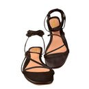 Sandália Feminina Rasteira de Amarrar Tiras Finas