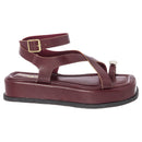 Sandália Feminina Plataforma Flat ABS Dourado Fivela Rasteira Confortável Original Olzzy