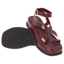 Sandália Feminina Plataforma Flat ABS Dourado Fivela Rasteira Confortável Original Olzzy