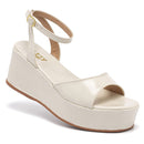 Sandália Anabela Feminina Plataforma Leve Confortável Antiderrapante Preta Caramelo Off White Olzzy