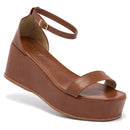Sandália Feminina Plataforma Anabela 7cm Leve e Confortável Preta Caramelo Off White Olzzy
