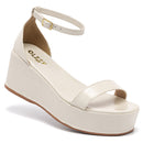 Sandália Feminina Plataforma Anabela 7cm Leve e Confortável Preta Caramelo Off White Olzzy