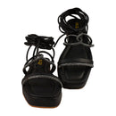 Sandália Feminino Flat Birken Slide Brilho Amarração Delicada Leve