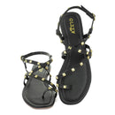 Sandália Rasteirinha Feminina Flat Pirâmide Gladiadora Verão Confortável