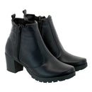 Bota Feminina Coturno Cano Curto Salto Medio Grosso