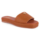 Sandália Tamanco Feminino Flat Chinelo Brilho Juta Confortável Flatform