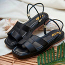 Sandália Feminina Flat Rasteira H Delicada Chinelo Brilho Flatform Moda Conforto