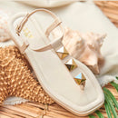 Sandália Chinelo Feminina Flat De Dedo Brilho Delicada Confortável Moda Macio Leve