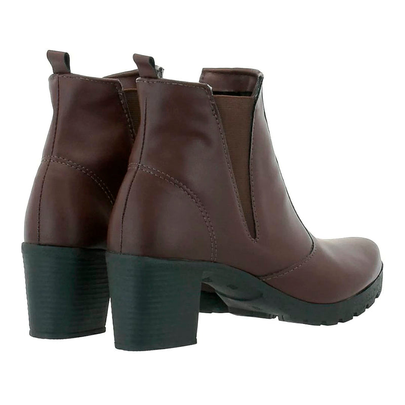 Bota Feminina Coturno Cano Curto Salto Medio Grosso