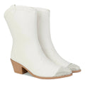 Bota Texana Feminina Western Cano Médio Salto Brilho Olzzy Original