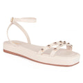 Sandália Feminina Flatform Delicada Rasteira Flat Moda Conforto Leve Brilho