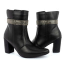 Bota Feminina bico fino salto fashion confortável com manta