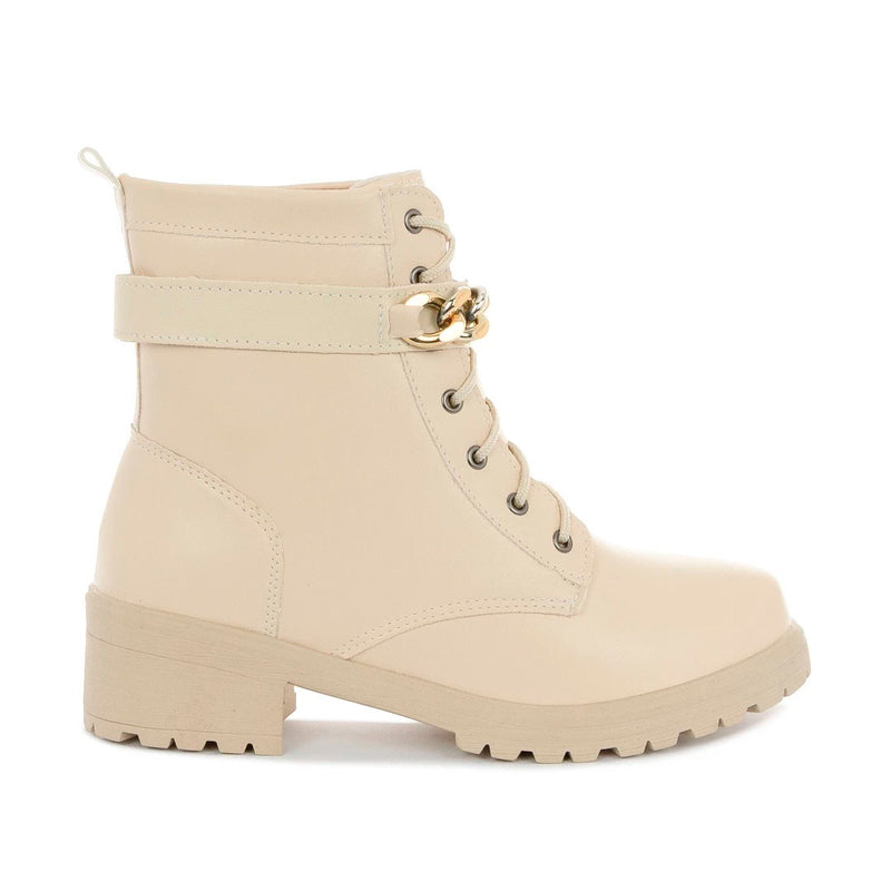 Coturno Feminino Bota Tratorada Salto Baixo Confortável