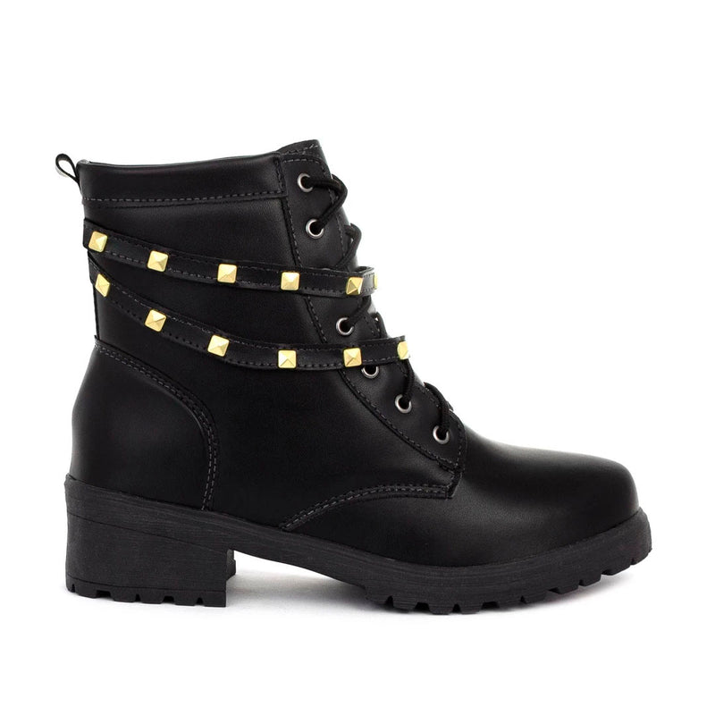 Coturno Feminino Bota Tratorada Salto Baixo Confortável