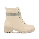 Coturno Feminino Bota Tratorada Salto Baixo Confortável