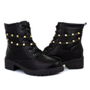 Coturno Feminino Bota Tratorada Salto Baixo Confortável