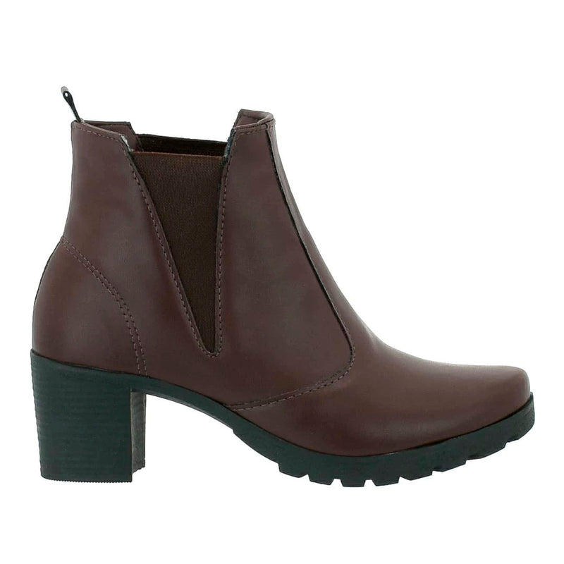 Bota Feminina Coturno Cano Curto Salto Medio Grosso