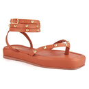 Sandália Flat Feminina De Dedo Tiras Brilho Rasteira De Dedinho Asa Delta Delicada Leve Confortável