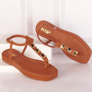 Sandália Chinelo Feminina Flat De Dedo Brilho Delicada Confortável Moda Macio Leve