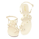 Sandália Rasteirinha Feminina Flat Pirâmide Gladiadora Verão Confortável