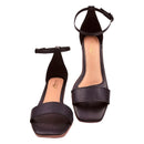 Sandália Salto Feminina Salto Bloco Médio Grosso Tendencia