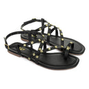 Sandália Rasteirinha Feminina Flat Pirâmide Gladiadora Verão Confortável