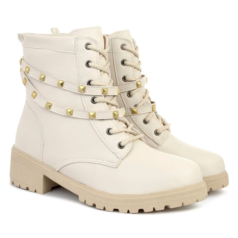 Coturno Feminino Bota Tratorada Salto Baixo Confortável