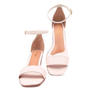 Sandália Salto Feminina Salto Bloco Médio Grosso Tendencia