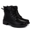 Coturno Feminino Bota Tratorada Salto Baixo Confortável