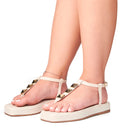 Sandália Chinelo Feminina Flat De Dedo Brilho Delicada Confortável Moda Macio Leve