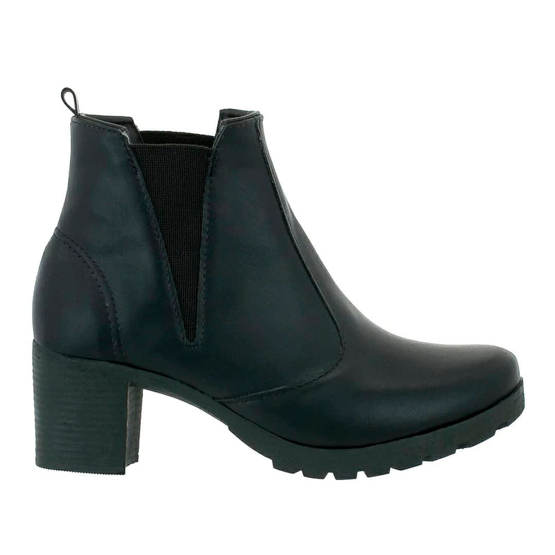 Bota Feminina Coturno Cano Curto Salto Medio Grosso