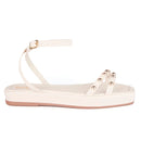 Sandália Feminina Flatform Delicada Rasteira Flat Moda Conforto Leve Brilho