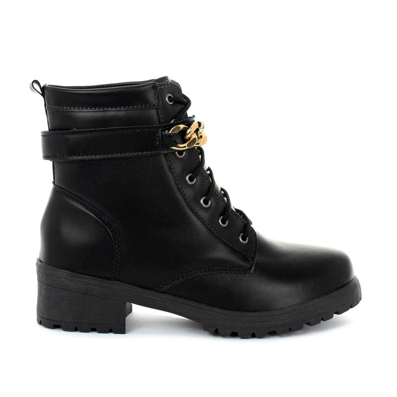 Coturno Feminino Bota Tratorada Salto Baixo Confortável