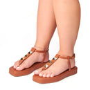 Sandália Chinelo Feminina Flat De Dedo Brilho Delicada Confortável Moda Macio Leve